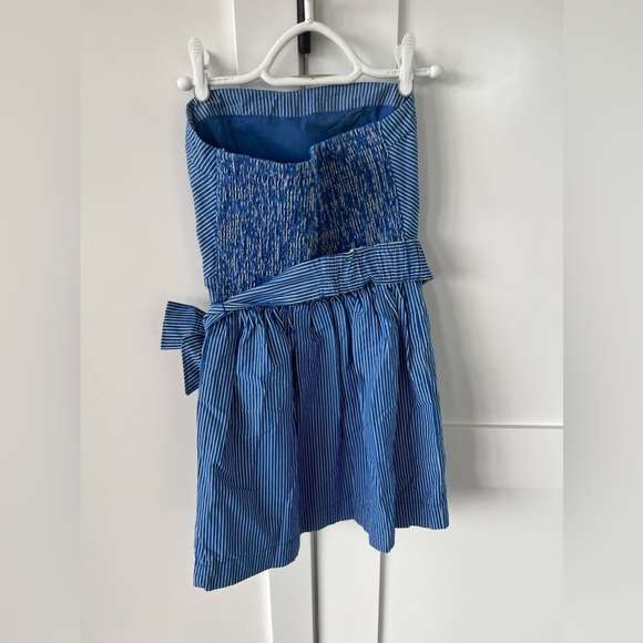 Blue Strapless Striped Hollister Dress - Picture 5 of 5